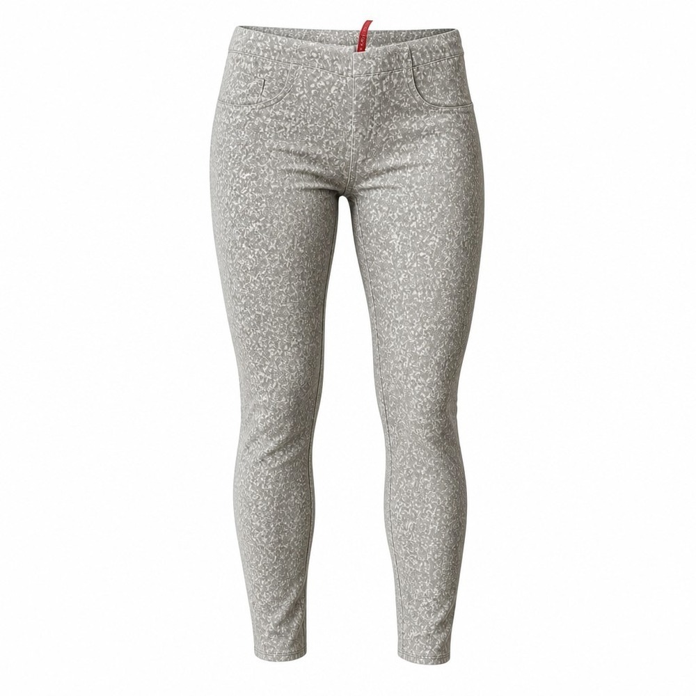 Spanx Jean Leggings Grey White Speckled Print High‎ Rise Large L/G